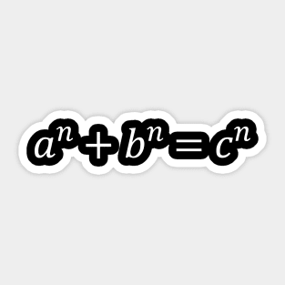 Fermat's Last Theorem (White) Sticker